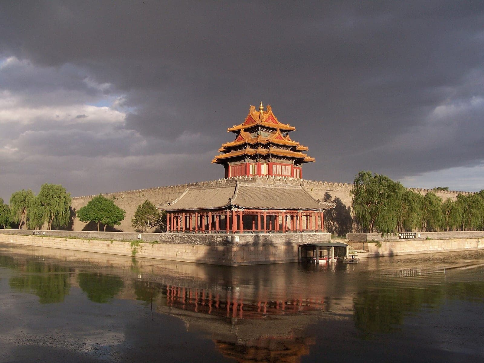 A corner tower of Beijing’s Forbidden City