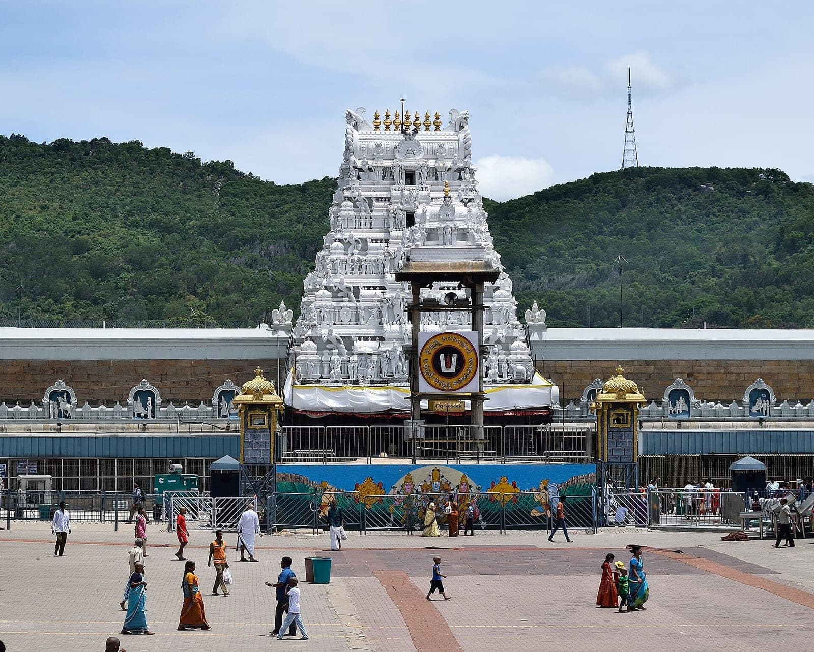 The entrance to the Venkateswara Temple at Tirumala