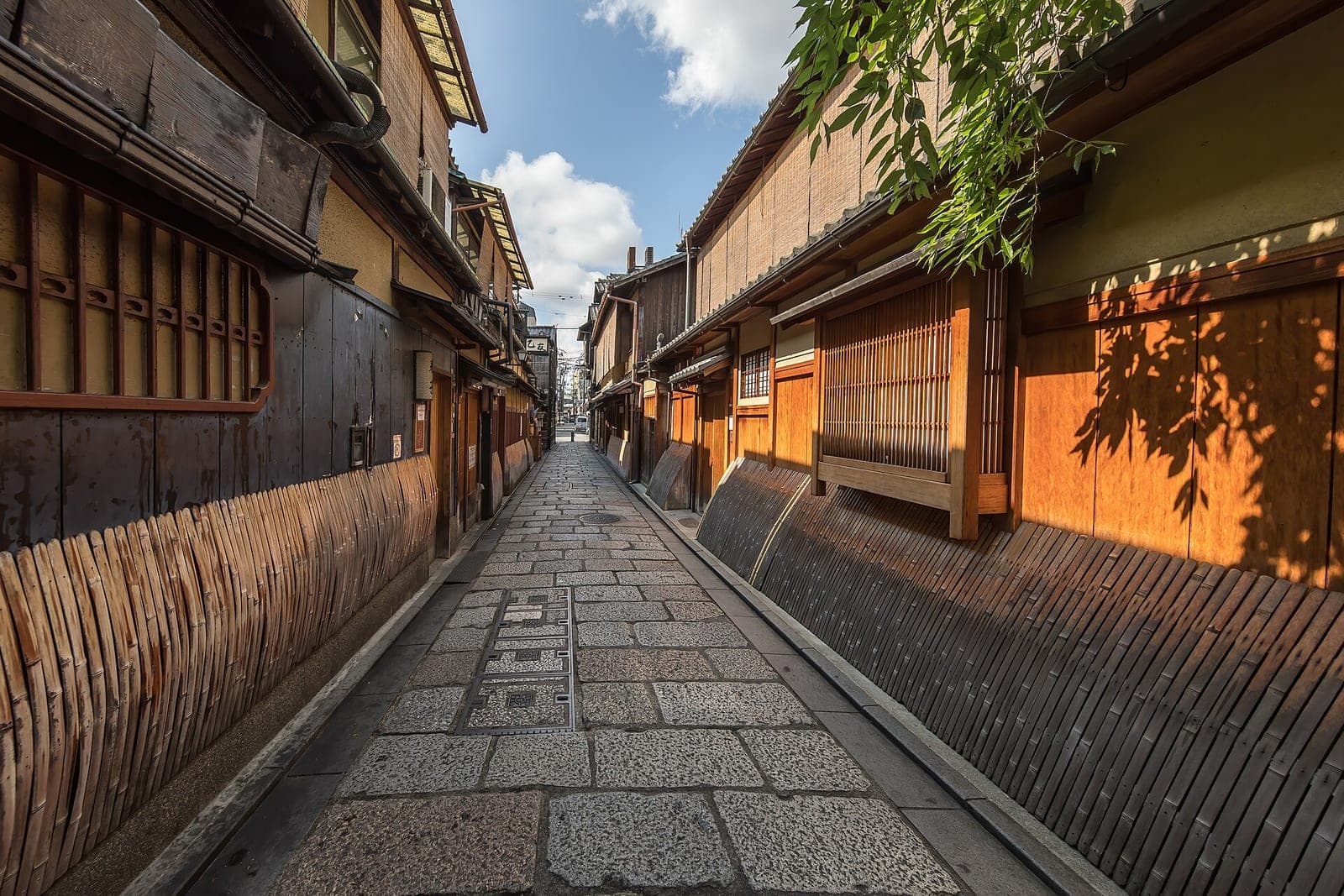 Traditional wooden buildings in Kyoto’s Gion district
