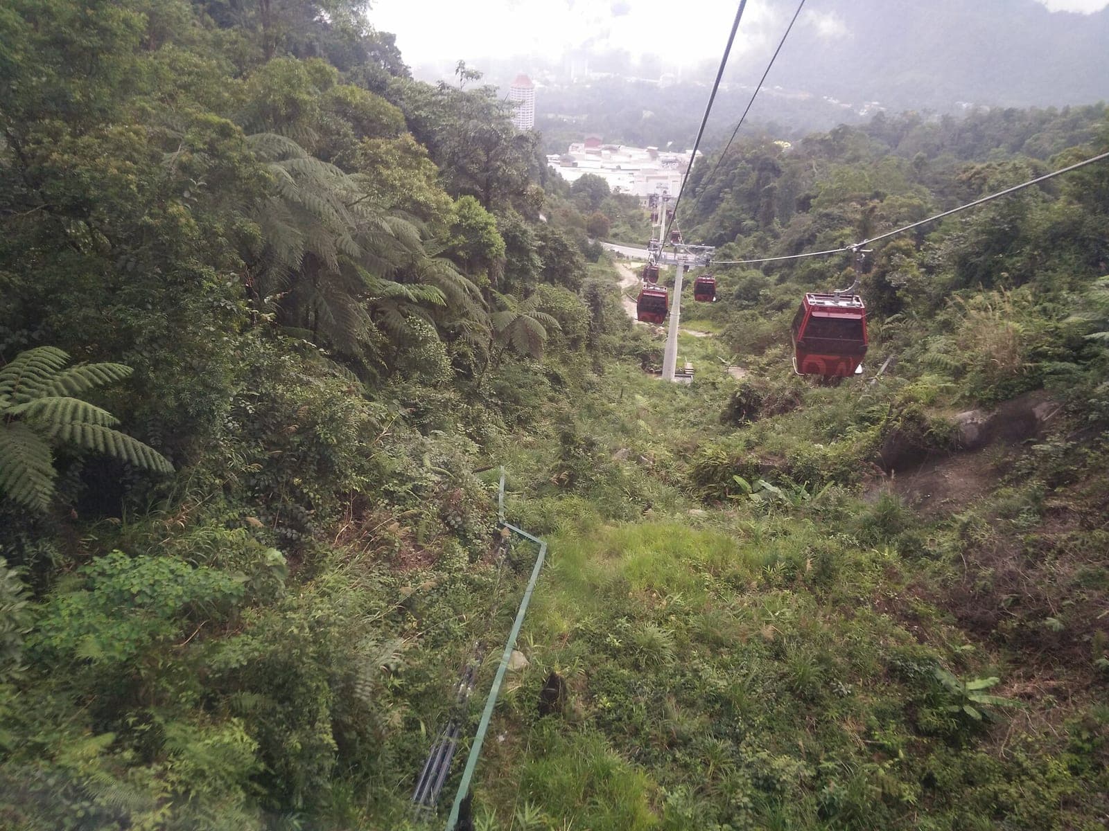 A cable car journey over the Genting Highlands
