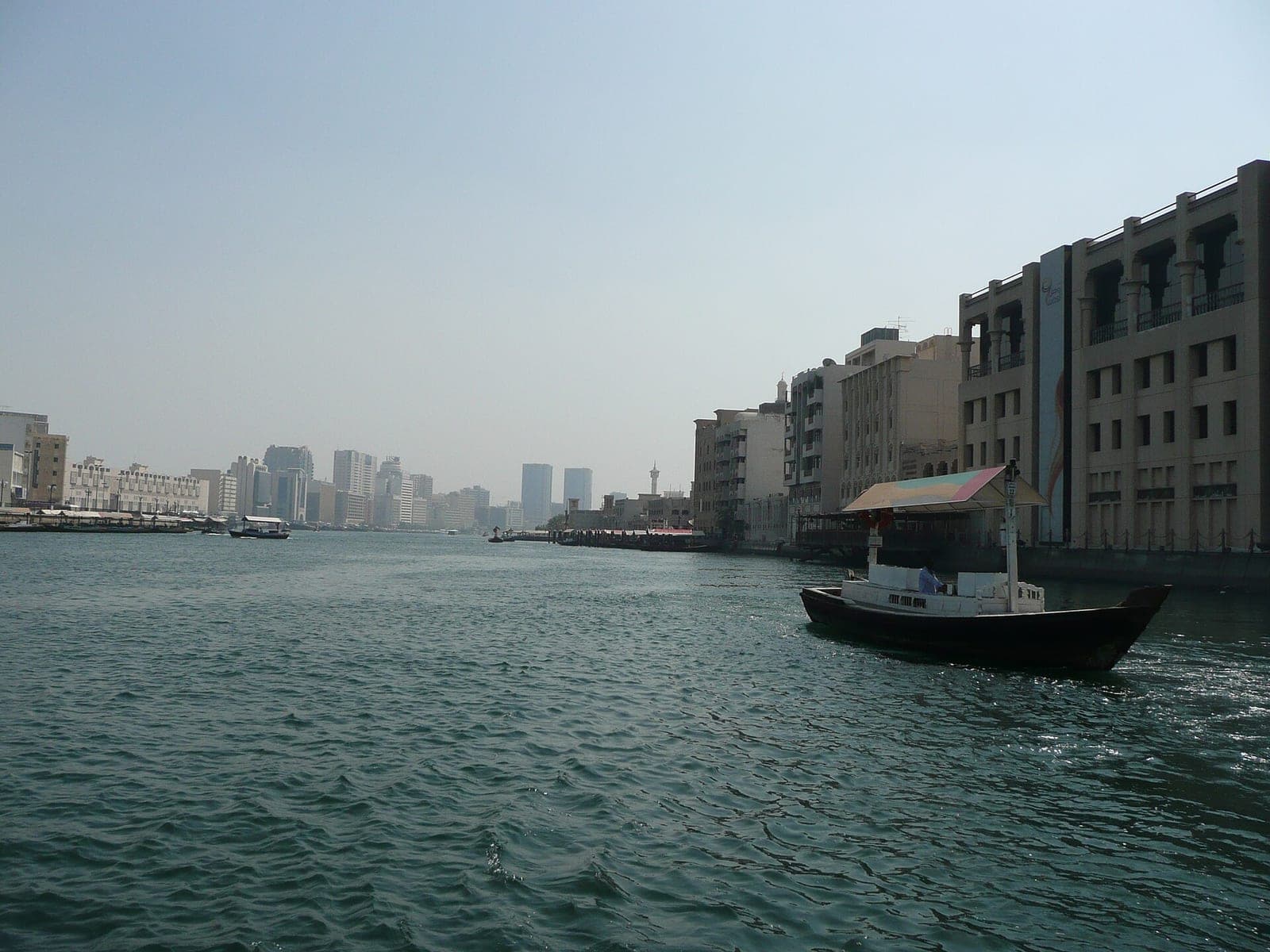 An abra crossing Dubai Creek