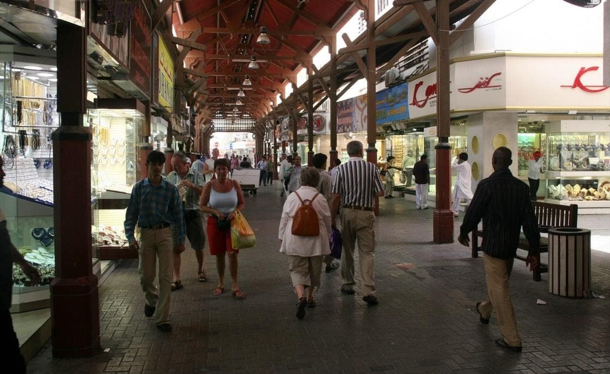 The covered lanes of Dubai’s Gold Souk