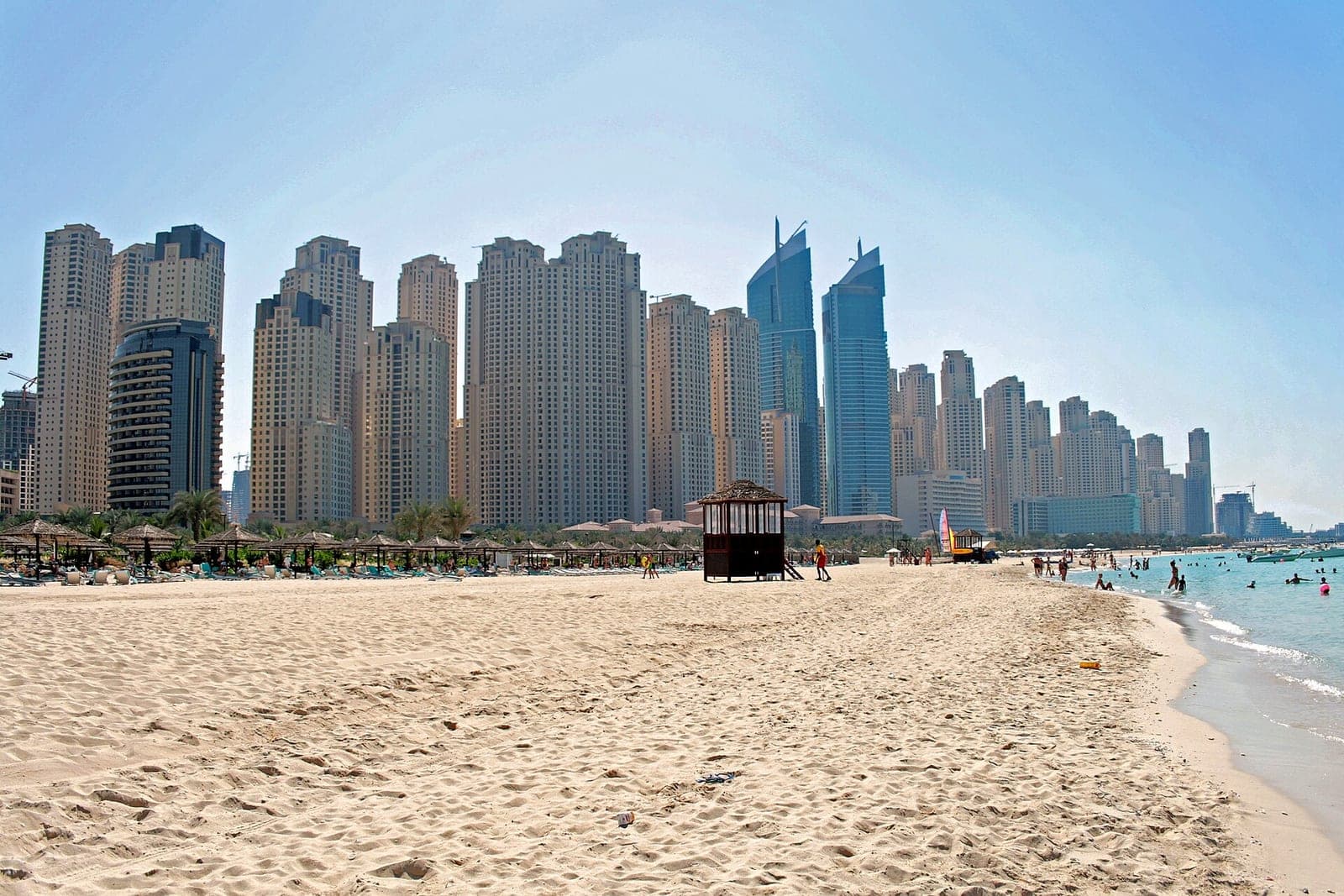 Dubai’s skyline from Jumeirah Beach