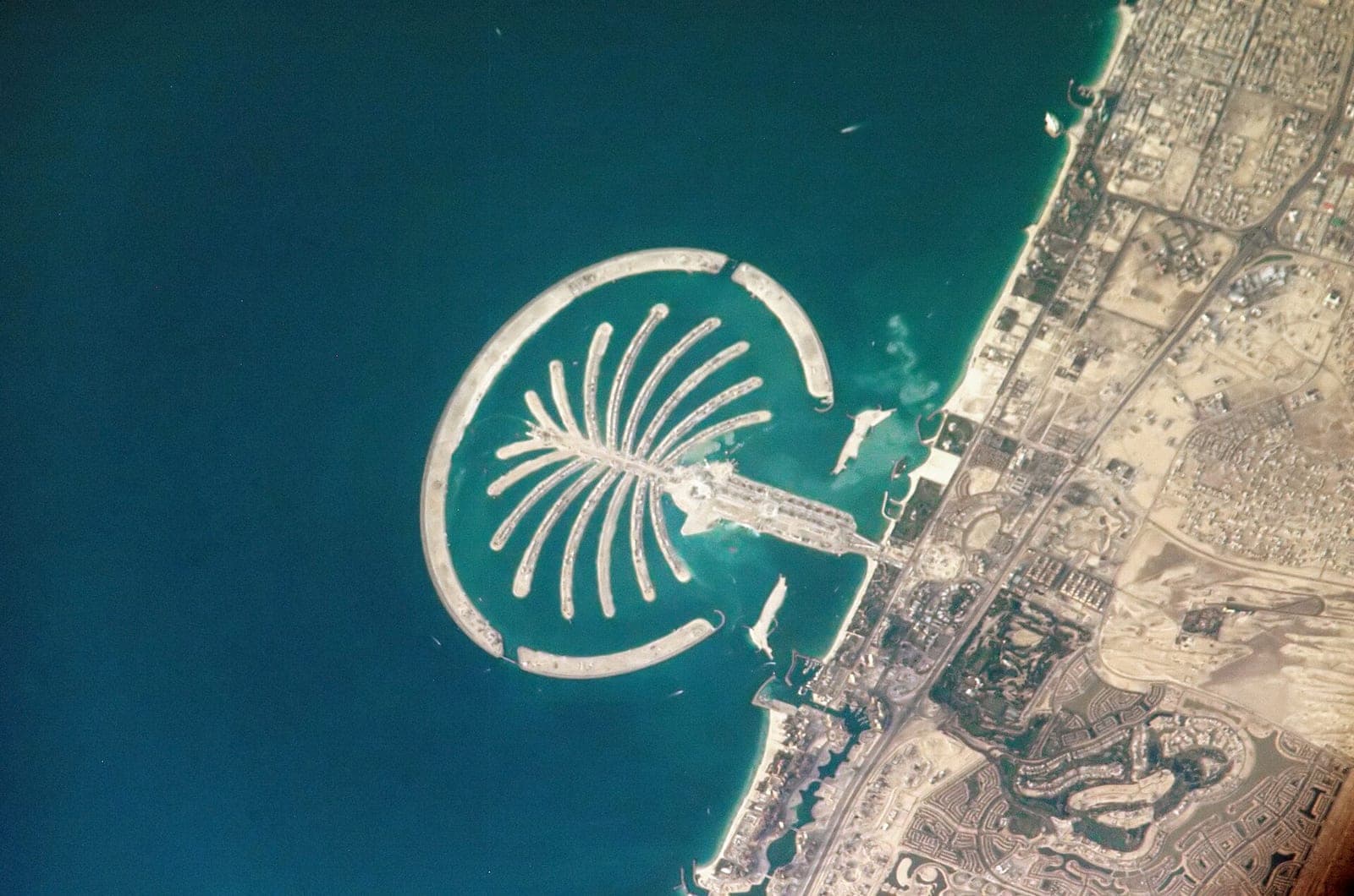 An aerial view of Palm Jumeirah