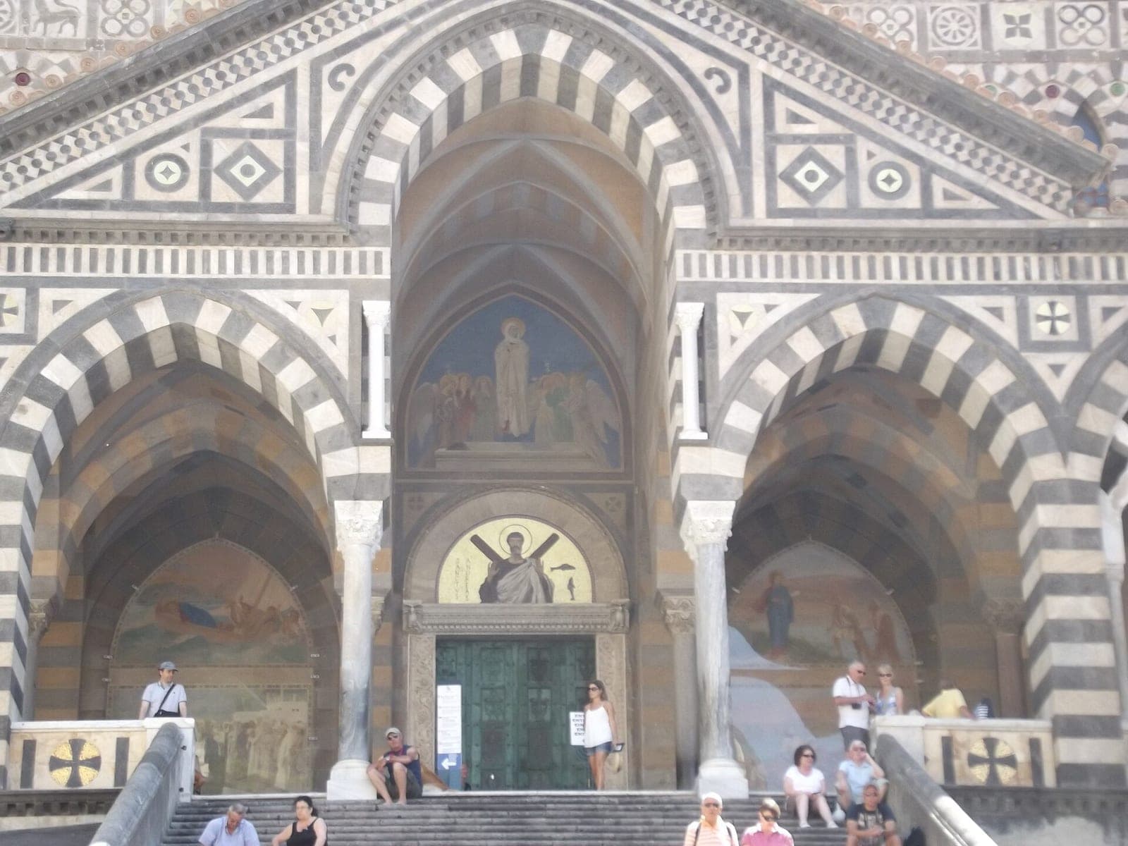 The decorated entrance to Amalfi Cathedral