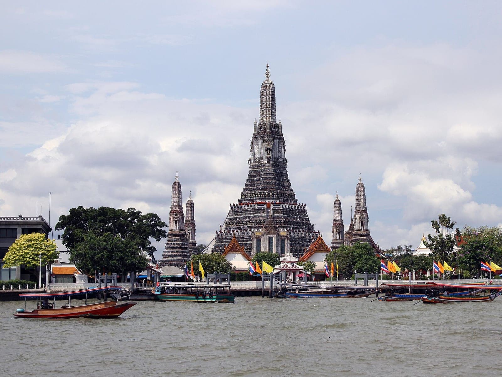 Wat Arun beside the Chao Phraya River in Bangkok