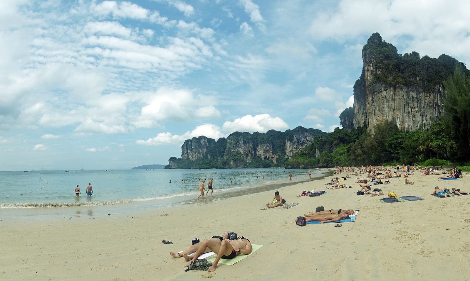 Limestone cliffs beside Railay Beach