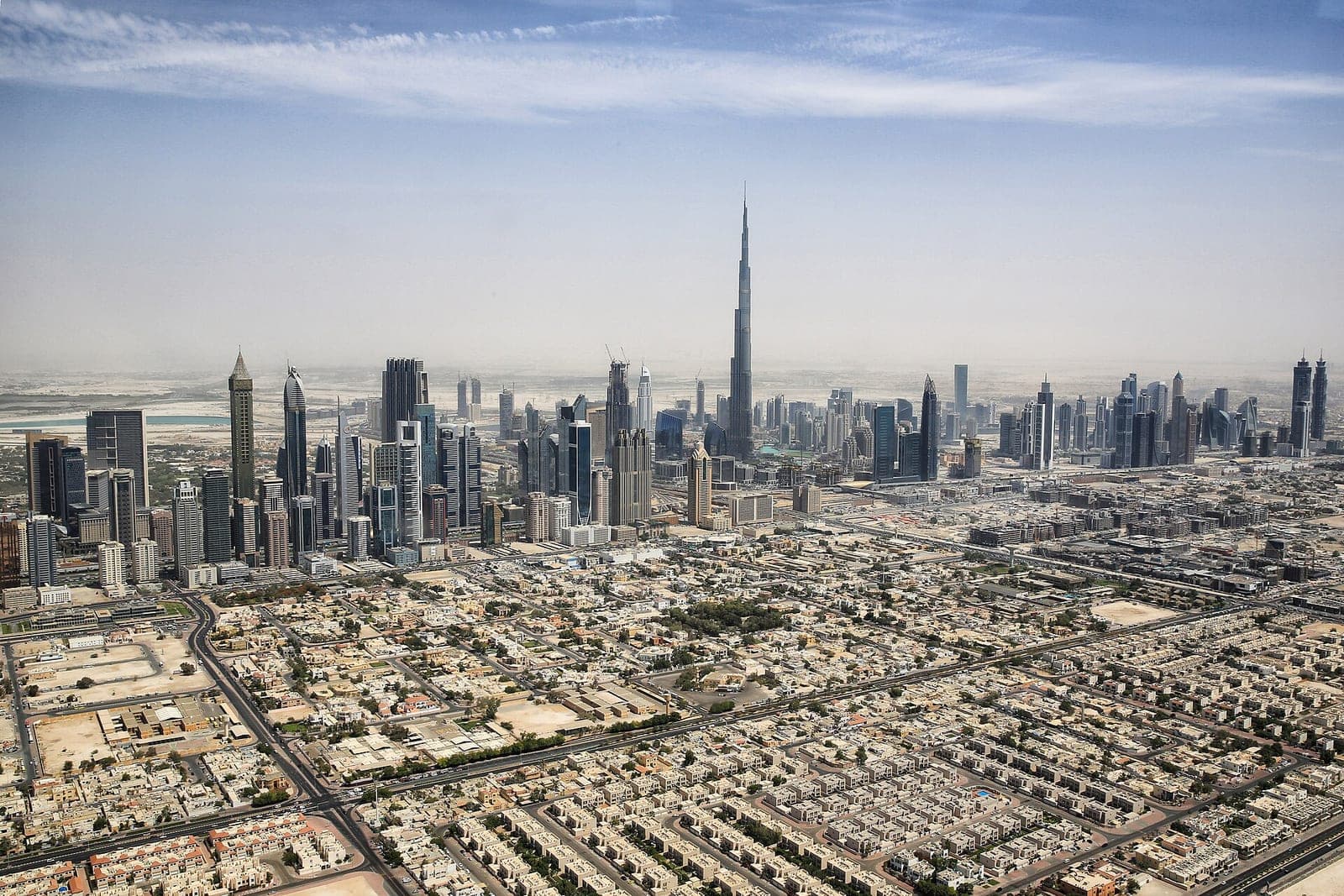 Dubai skyline with the Burj Khalifa