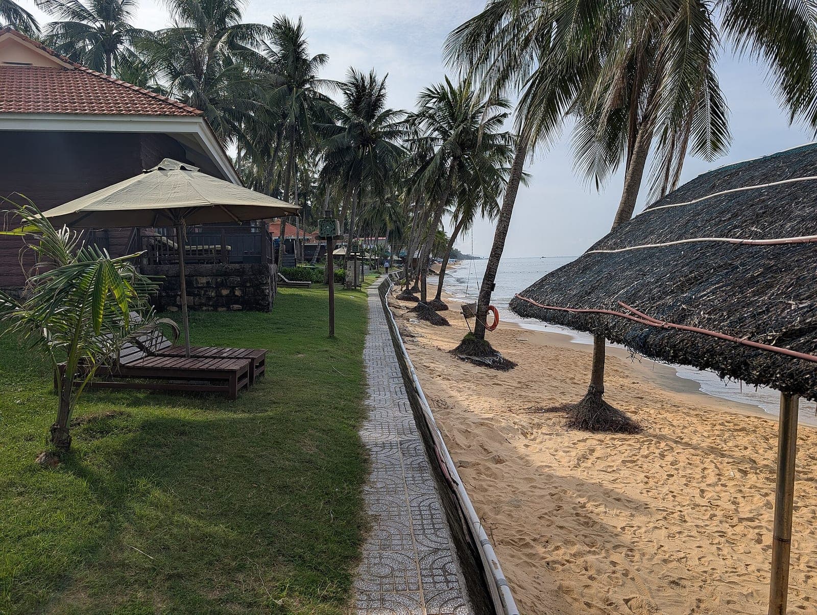 A palm-lined beach on Phu Quoc